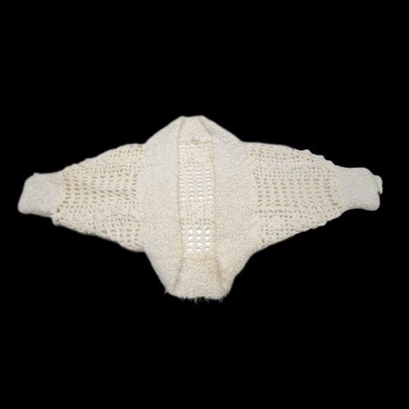 Chunky Crochet Crop Cardigan Top Shrug XS/S - Picture 8 of 14